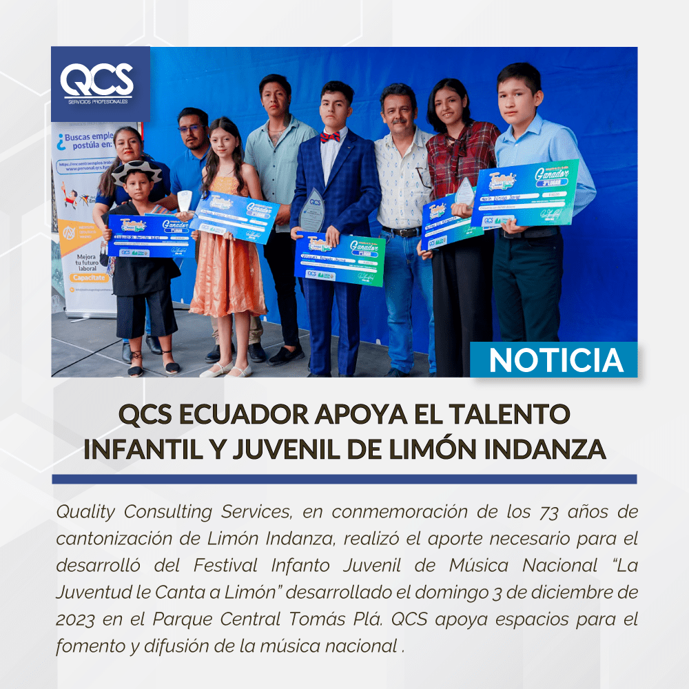 QCS Ecuador apoya el talento infantil y juvenil de Limón Indanza